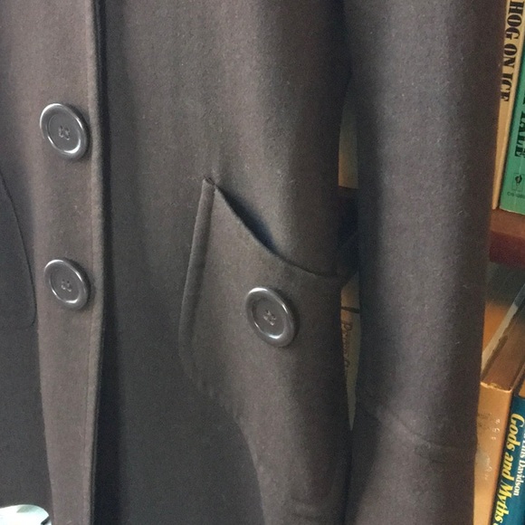 Tulle Brown Wool Blend Coat sz S - Picture 3 of 16